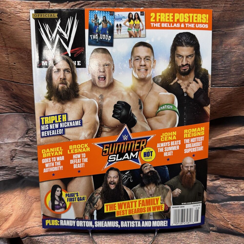 WWE Magazine August 2014 SummerSlam Hot Issue Daniel Bryan Brock Lesnar John